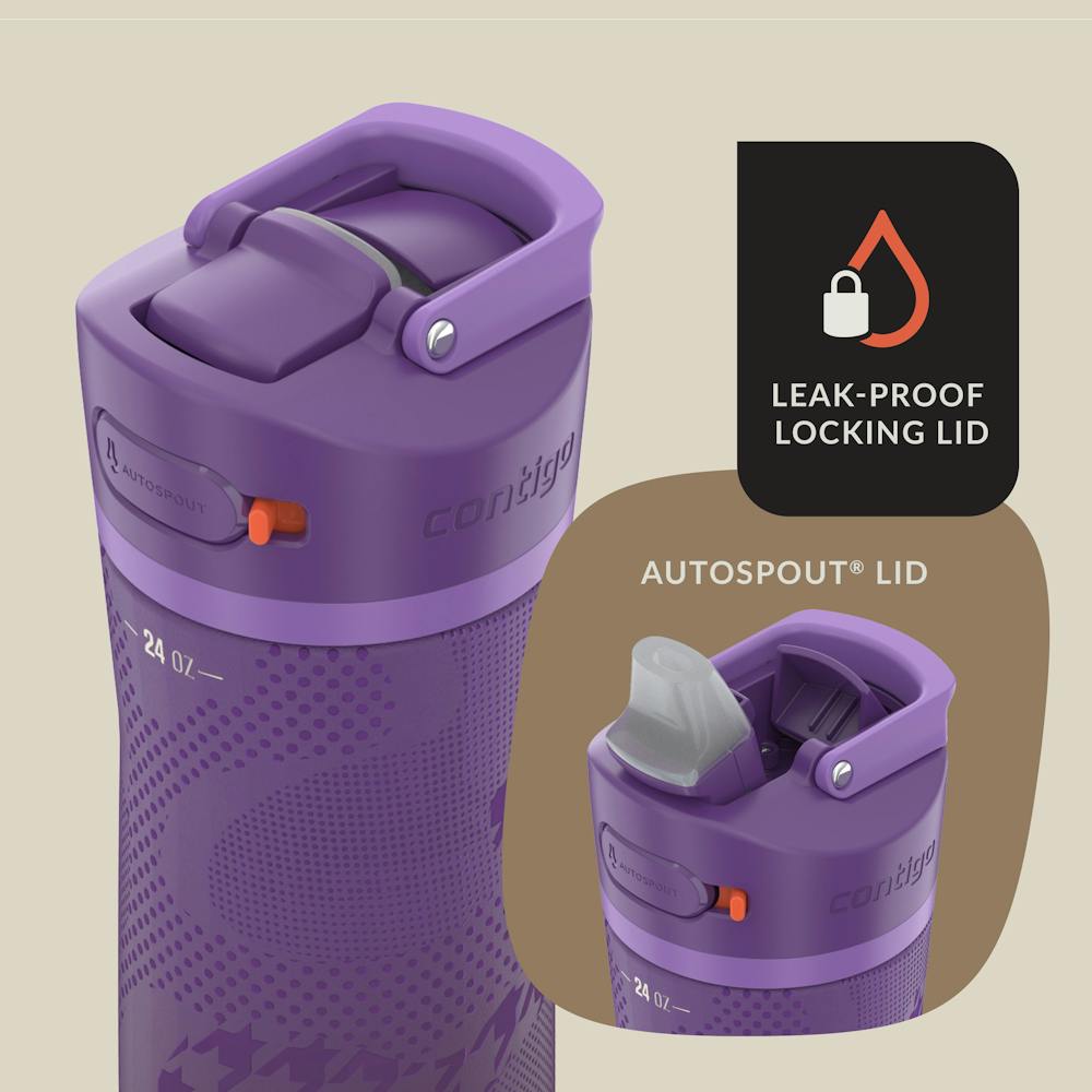 Contigo® x Ally Love Ashland Chill 2.0 Stainless Steel Water Bottle with AUTOSPOUT® Lid, 24oz - Violet