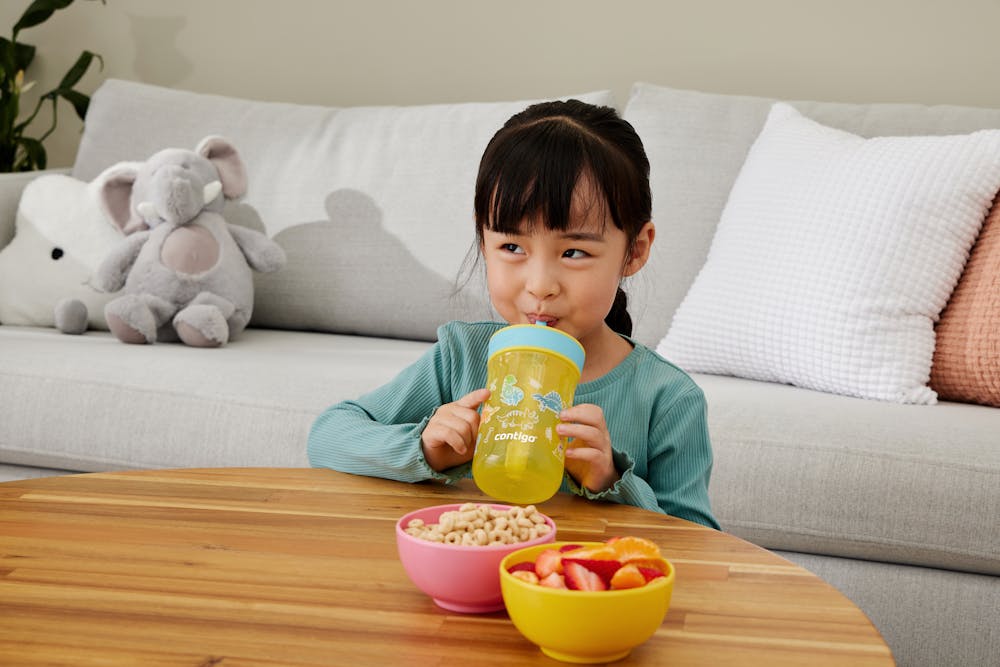Contigo® Kids Leighton Spill-Proof Tumbler with Straw, 14 oz - Pineapple Blue Raspberry & Little Dinos