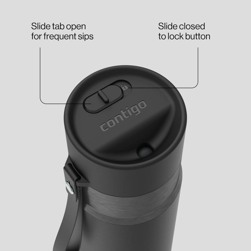 24 oz AutoSeal® Bottle - Licorice Gunmetal