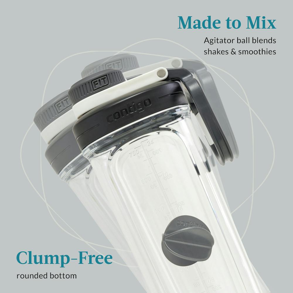 Shake & Go Fit 2.0, Mixer Bottle with Snap Lid, 28oz, Salt