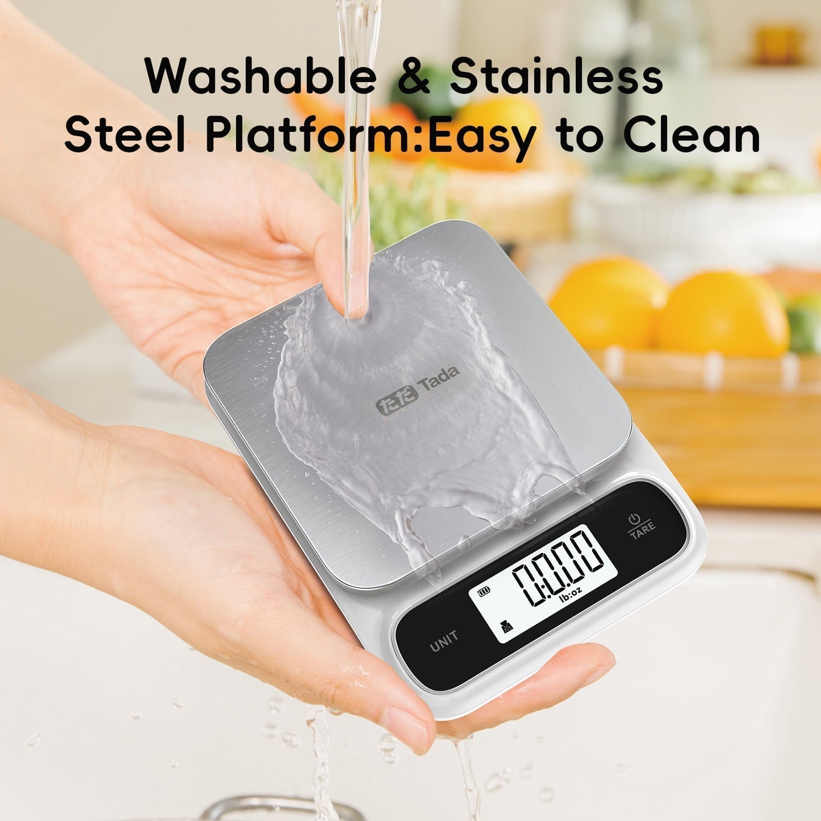 22 lb Food Kitchen Digital Scale with 0.05oz Precision Waterproof, Type-C Charging, Ounces and Grams for We...