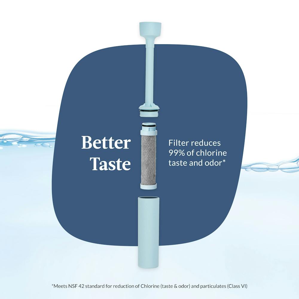 Contigo® Wells Chill Stainless Steel Filter Water Bottle with AUTOSPOUT® Straw Lid and Replacement Filter, 24 Oz. - Dark Ice & Purity