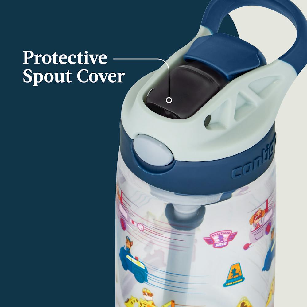 Contigo® Kids Water Bottle with Redesigned AUTOSPOUT® Straw, 14 oz, 2 pack - Macaroon PAW Patrol & Periwinkle PAW Patrol