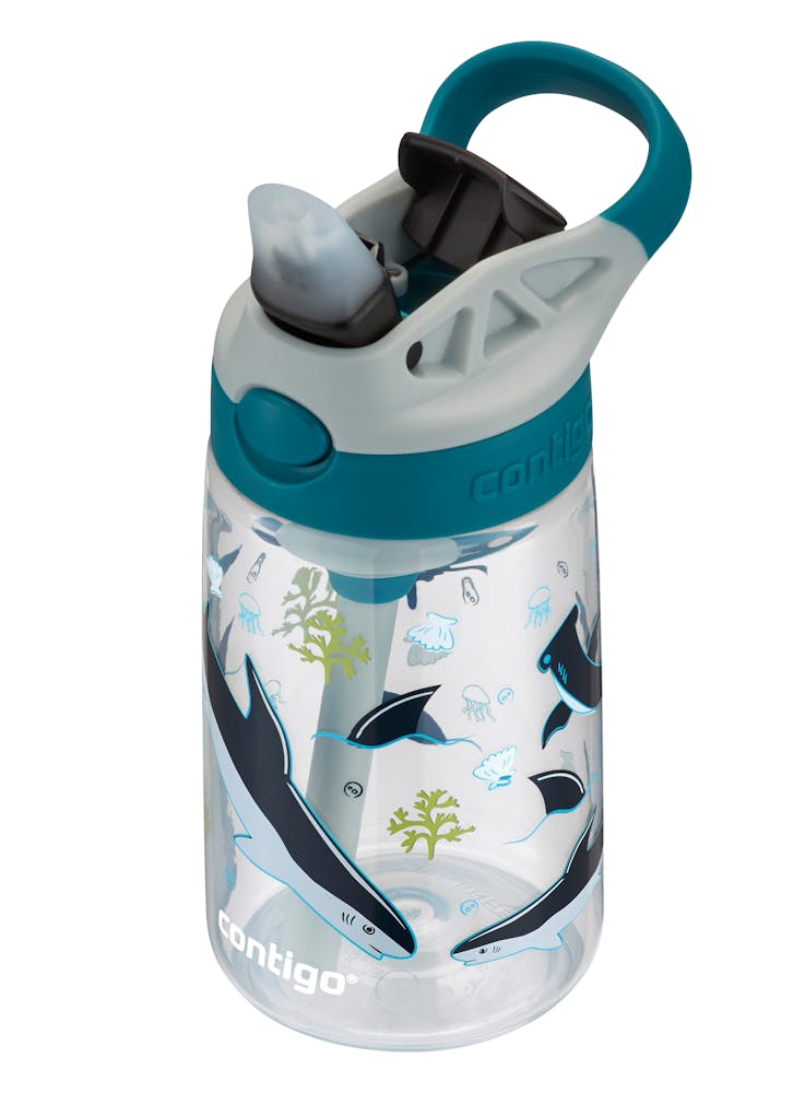 Contigo® Kids Straw Water Bottle with AUTOSPOUT® Lid, 14oz - Sharks 2