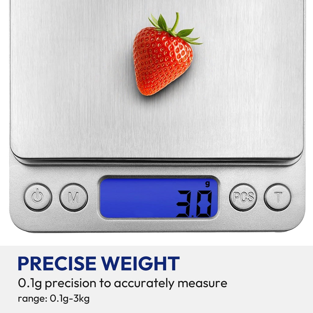 6.6lb/3kg Kitchen Scale, 0.1g Precision Digital Food Scale, for Baking, Cooking, Dieting and Meal Prep, Eas...