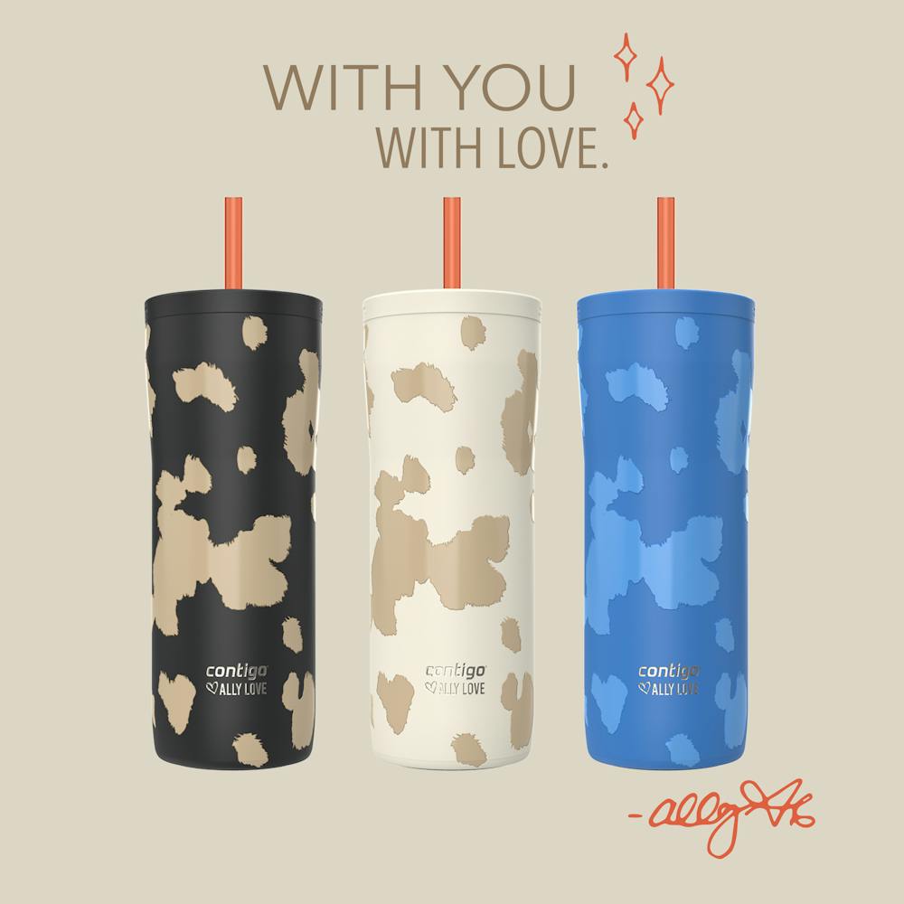 Contigo® x Ally Love Streeterville 2.0 Stainless Steel Tumbler with Straw, 24oz - Oatmilk