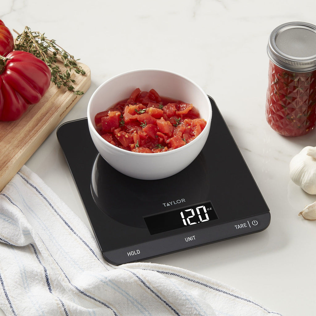 33 LB Kitchen Glass Digital Scales Black
