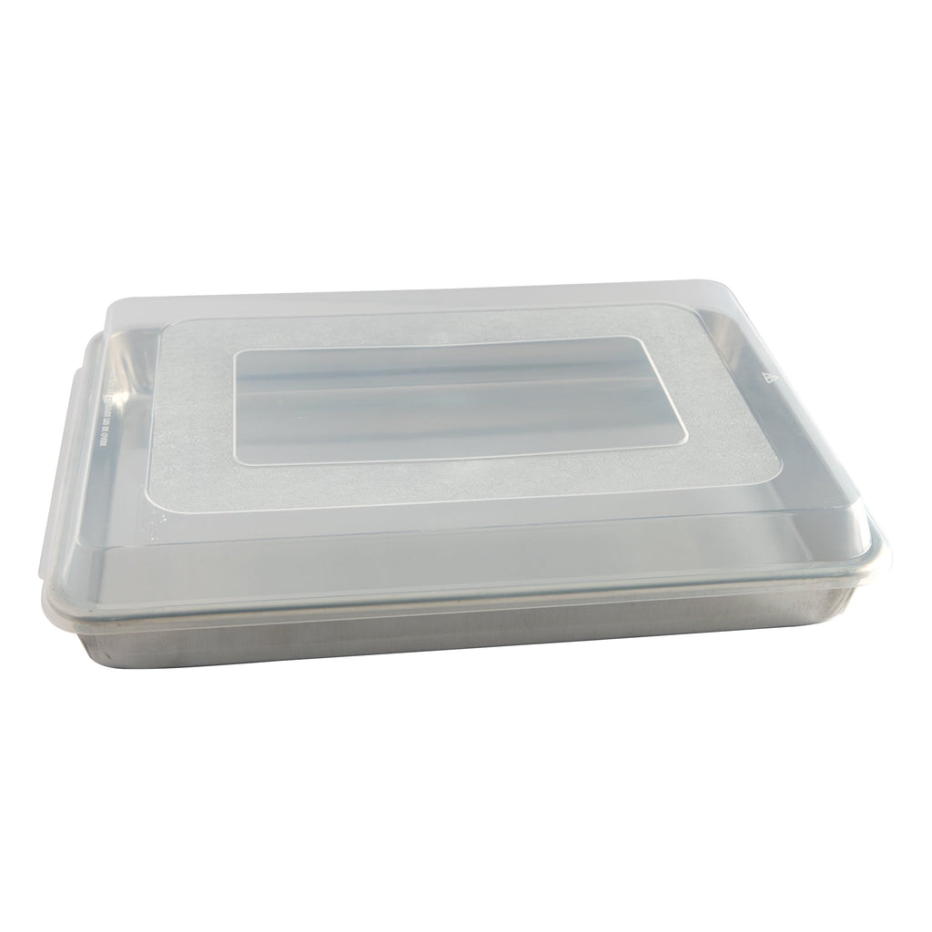 2 Piece Aluminum Bakeware Set with 13” x 18” High Sided Half Sheet Pan and Lid