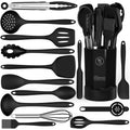 Silicone Cooking Utensils Set - 446°F Heat Resistant Kitchen Utensils,Turner Tongs,Spatula,Spoon,Brush,Whisk,Ki...