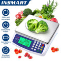 Food Scale, Large Digital Kitchen Scale,Plug-in and Battery Modes,for Cooking Baking,Silver
