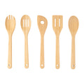 5pk Bamboo Spoons for Cooking, Kitchen Essential Tools Set