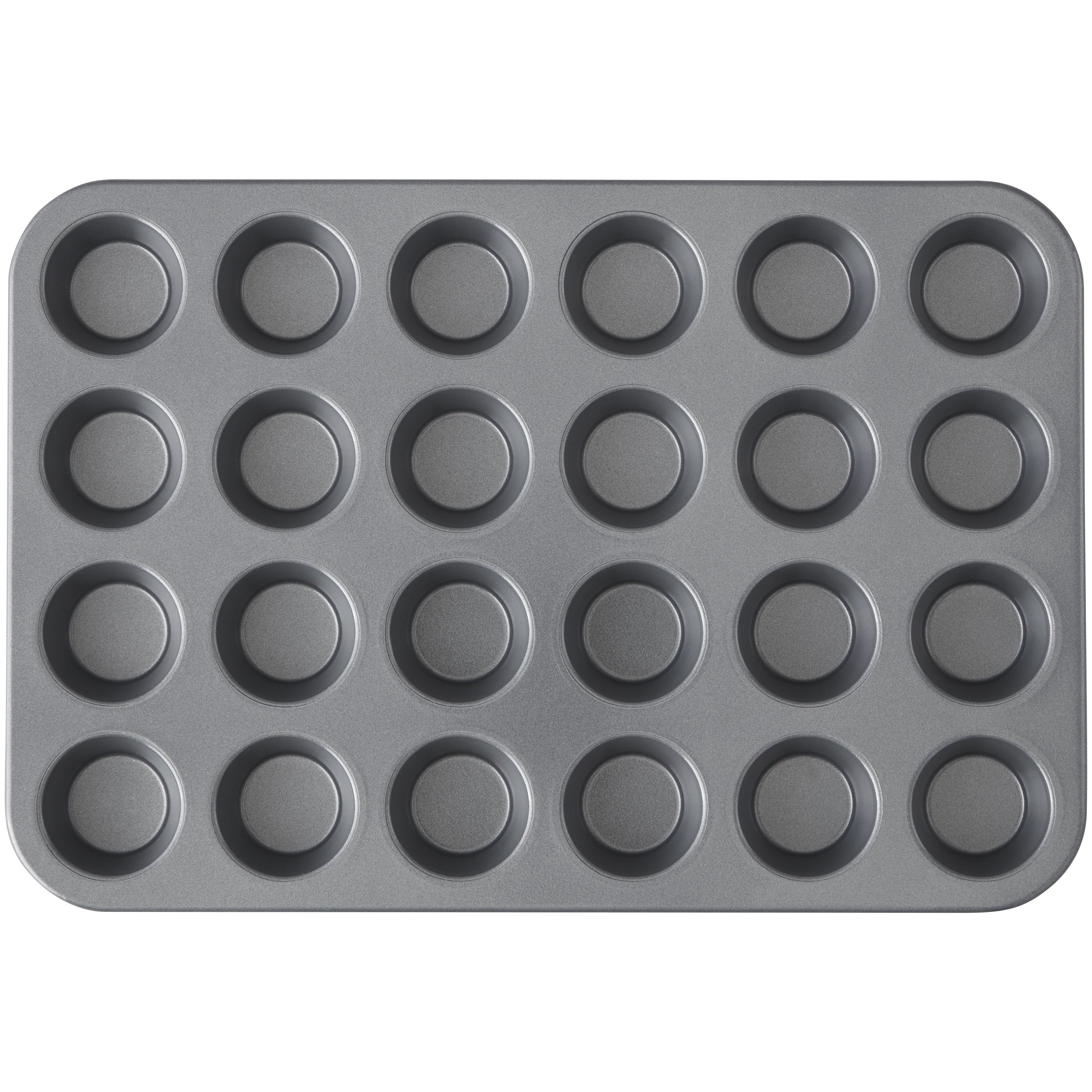 Everyday Non-Stick 24-Cup Mini Muffin Pan Cupcake Tin 14.65" x 9.9" x 0.8", Packaging May Vary