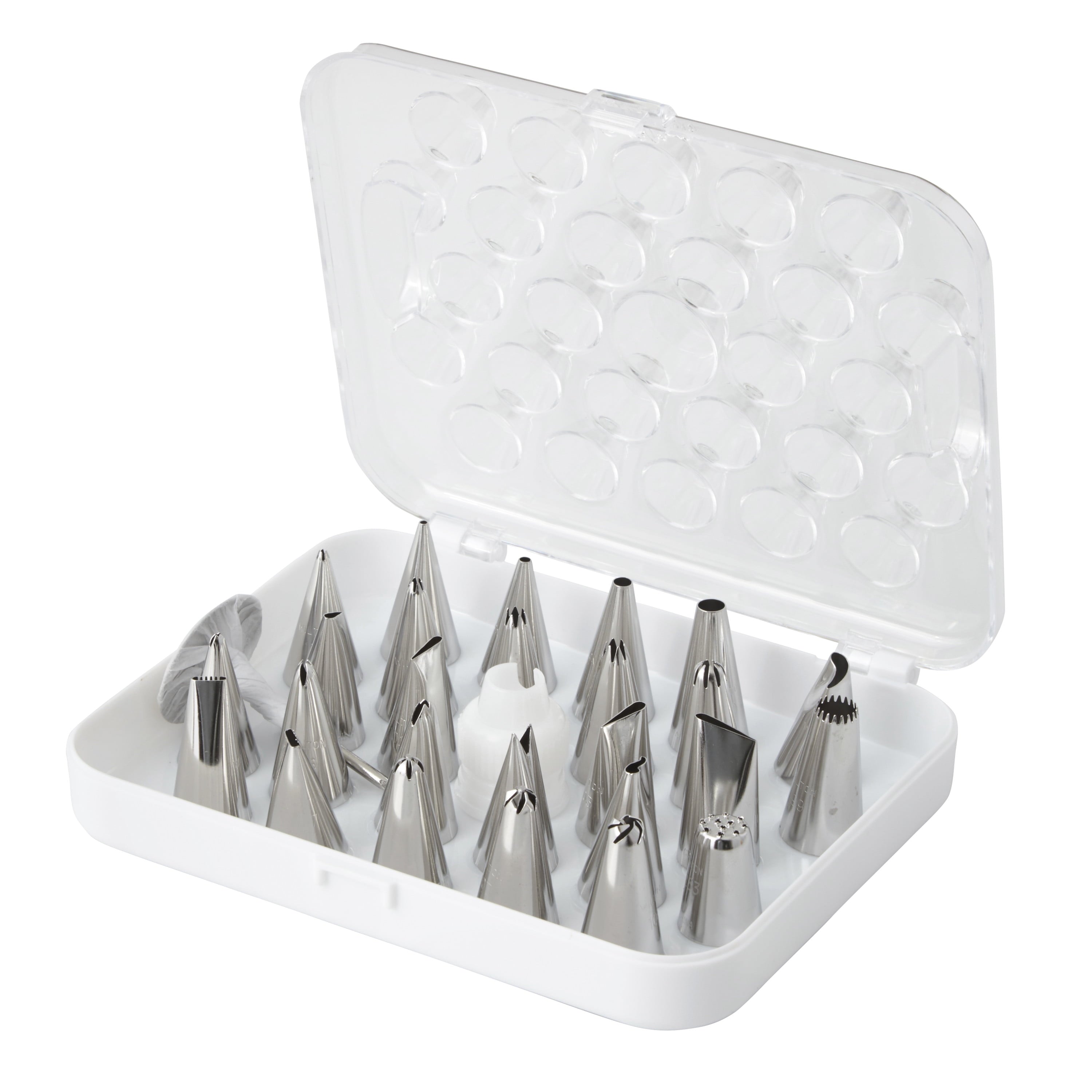Deluxe Decorating Tip Set, 29-Piece, Stainless Steel and Plastic
