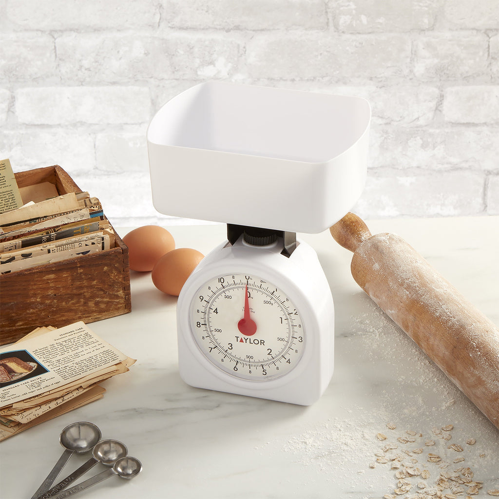 Kitchen Scale and Food Scale in White, Max 11 lbs