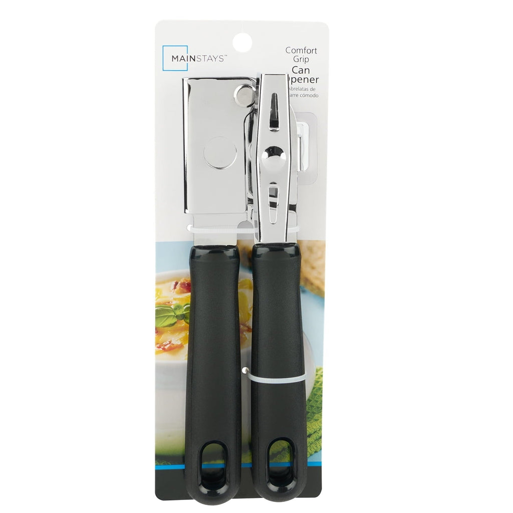 Stainless Steel Comfort Cushion Handle Grip Can Opener, Black