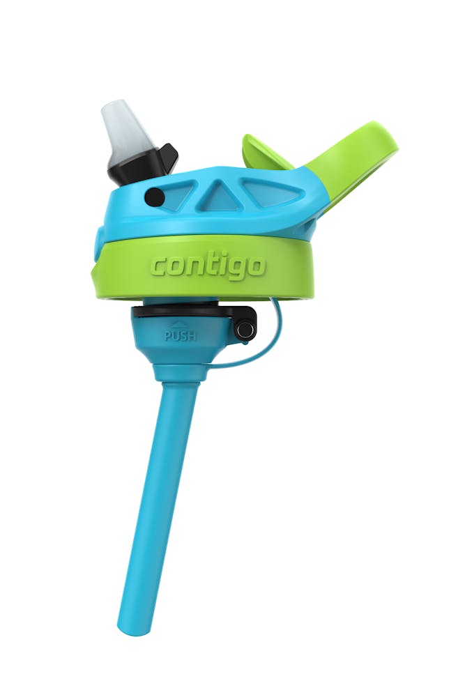 Contigo® Kids Straw Stainless Steel Water Bottle with AUTOSPOUT® Lid, 13oz - Blue Raspberry Cool Lime