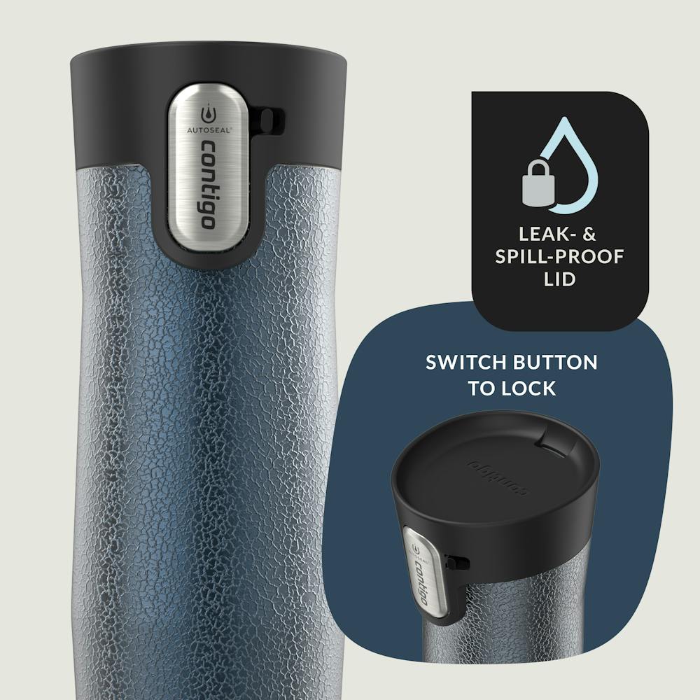 Contigo® West Loop 3.0 Stainless Steel Travel Mug with AUTOSEAL® Lid, 16oz - Crystal Blueberry