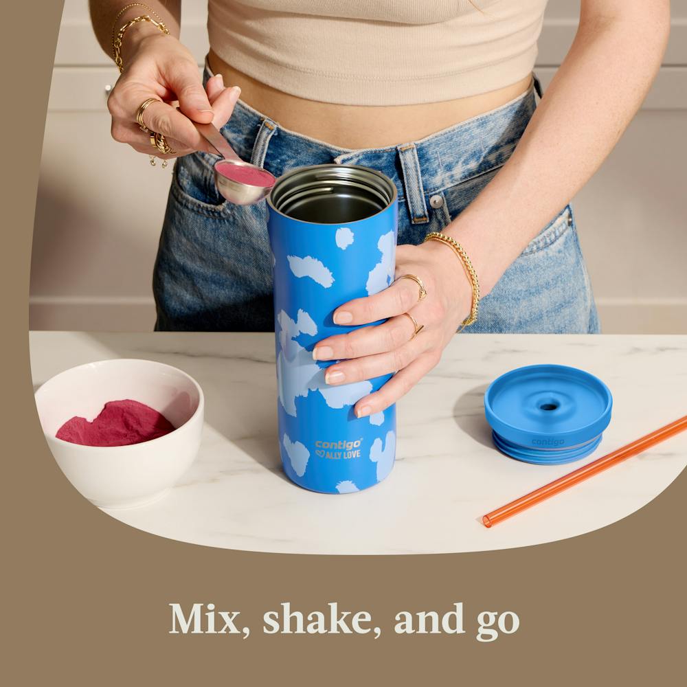 Contigo® x Ally Love Streeterville 2.0 Stainless Steel Tumbler with Straw, 24oz - Stellar Jay