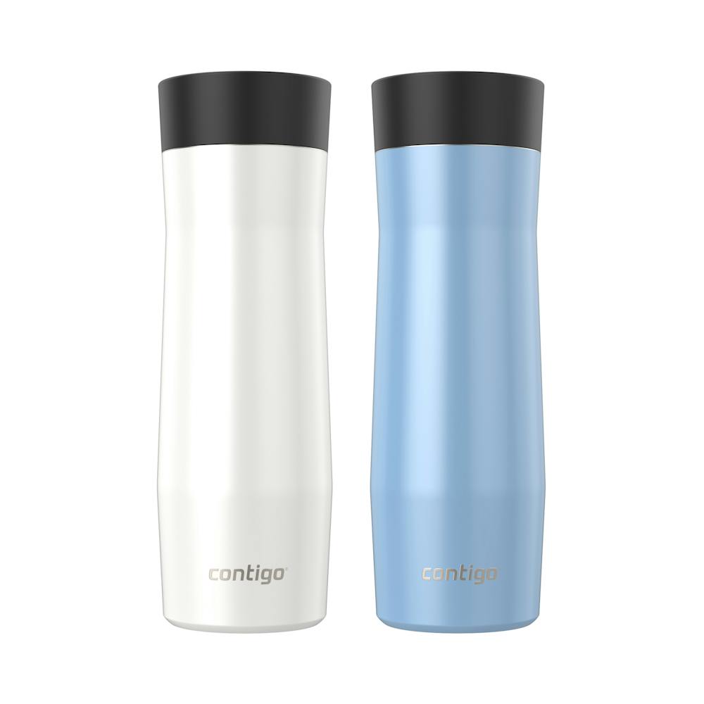 Contigo® West Loop 3.0 Stainless Steel Travel Mug with AUTOSEAL® Lid, 20oz, 2-Pack - Salt Frosted Pearl & Glacier Frosted Pearl