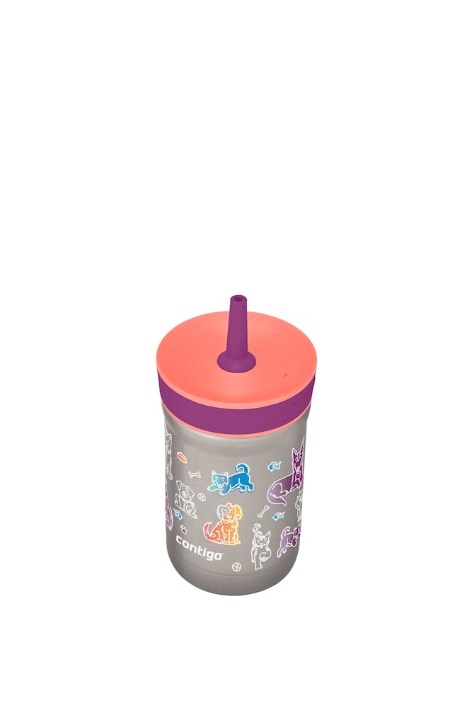 Contigo® Kids Leighton Spill-Proof Stainless Steel Tumbler with Straw, 12oz. - Coral Good Boys