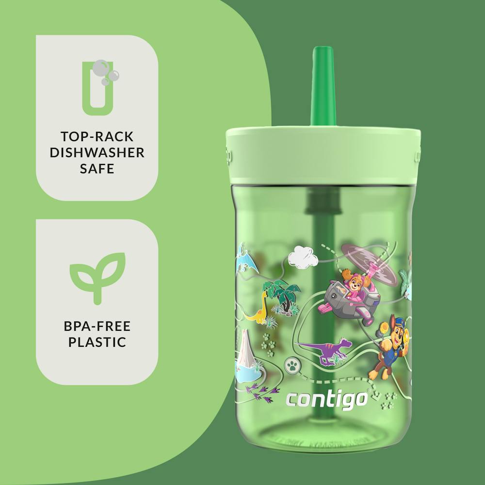 Kids Leighton Spill-Proof Tumbler with Straw, 14oz, 2-Pack - Blue and Green Aubrey