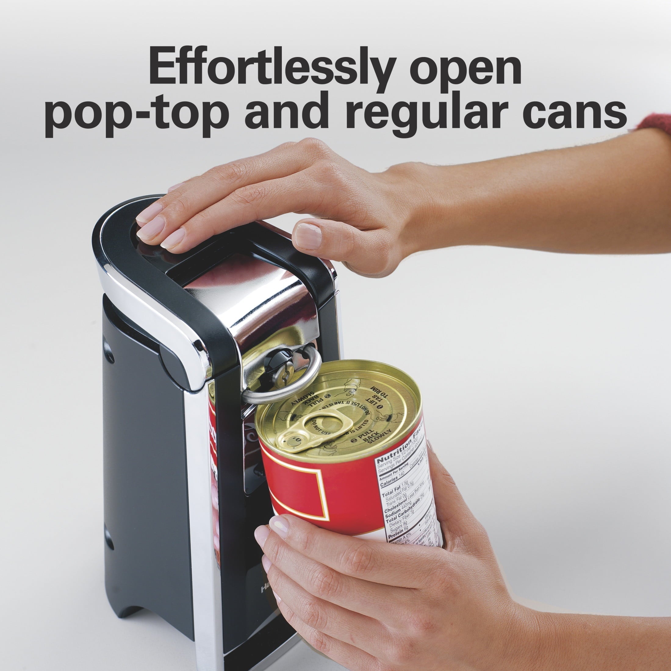 Automatic Electric Can Opener, Black & Stainless