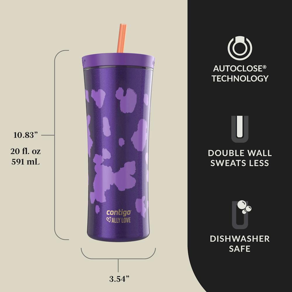 Contigo® x Ally Love Streeterville AUTOCLOSE® Shake & Go® Tumbler, 20oz - Violet