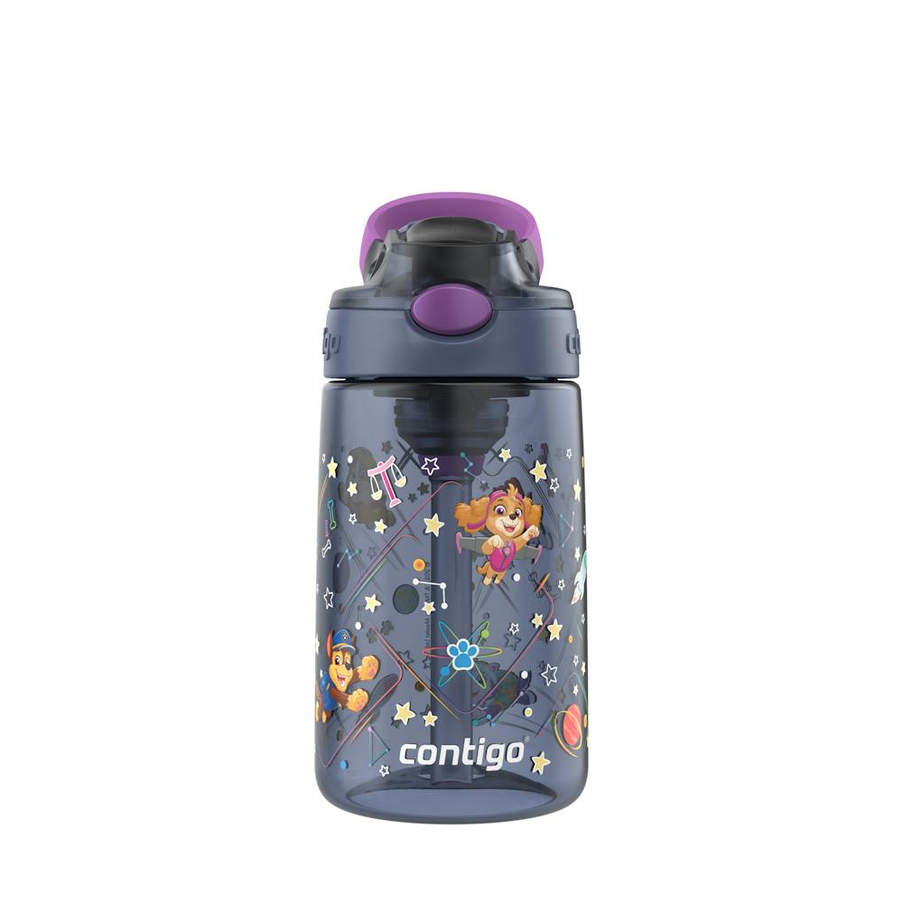 Contigo® Kids Water Bottle with Redesigned AUTOSPOUT® Straw, 14 oz - Purple Space Zodiac