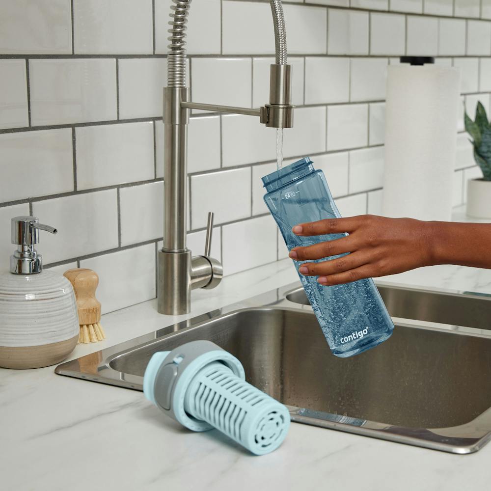 Contigo® Clybourn Freeflow Filtration Tritan Water Bottle with AUTOSEAL® LID, 24oz - Dark Ice