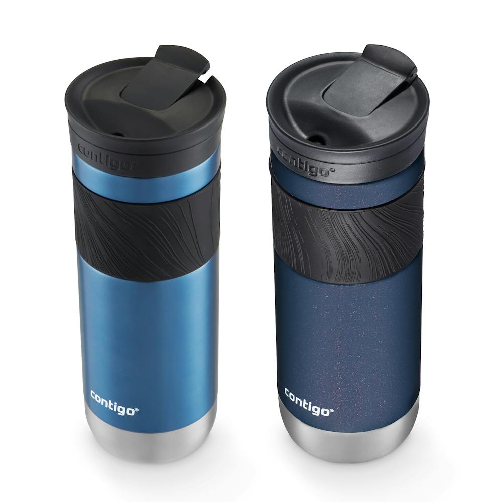 SNAPSEAL™ Insulated Stainless Steel Travel Mug with Grip, 20 oz - Blue Corn & Midnight Berry