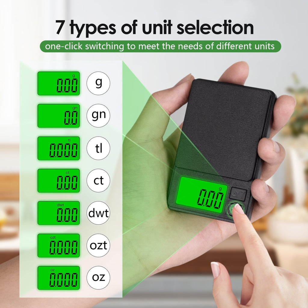 Digital Mini Pocket Scale, Gram Jewelry Gold Scale 1000g*0.01,Kitchen Food Scale Black for Power Gold Coin