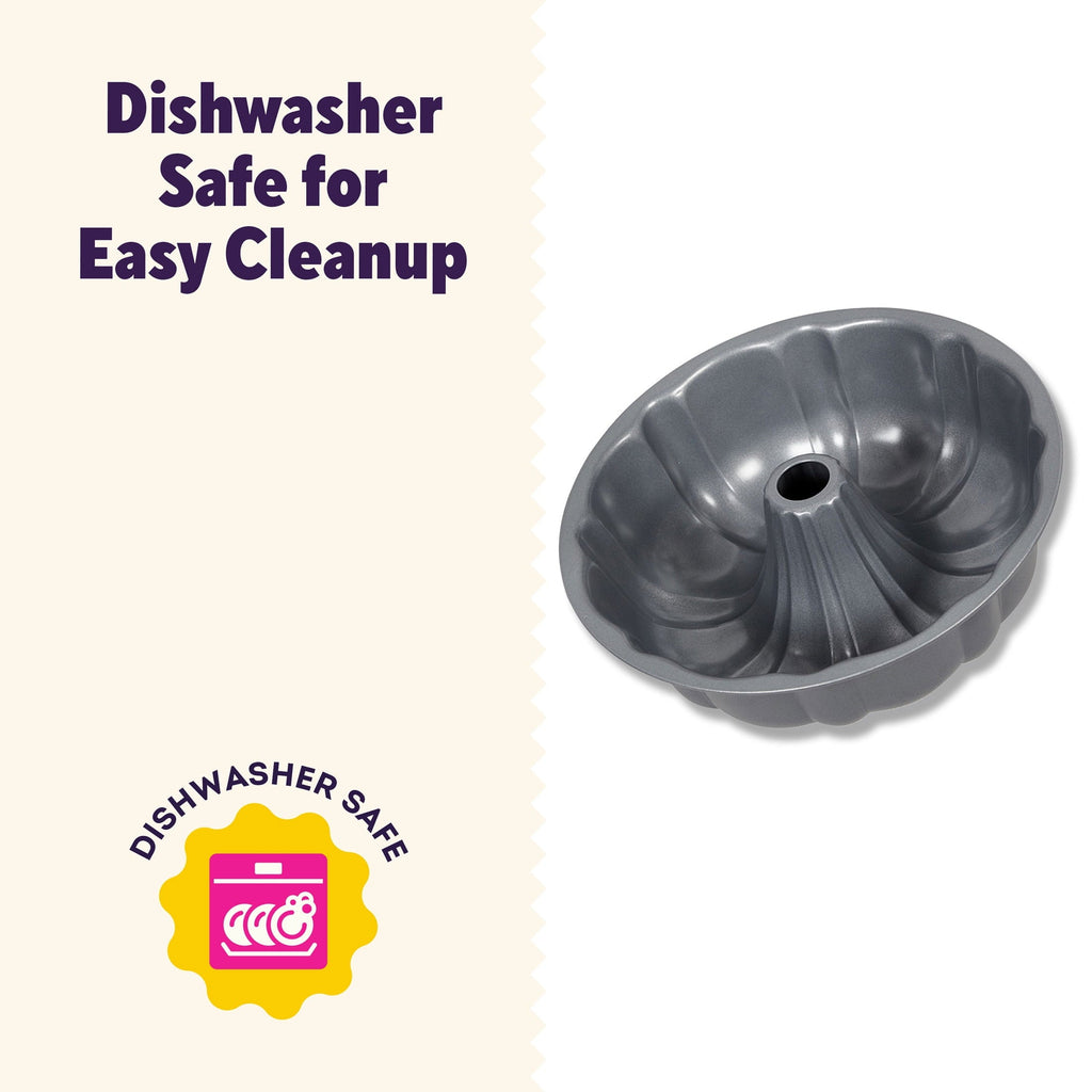 Everyday Non-Stick Bundt Cake Pan 9.51" Fluted Tube Baking Pan, Packaging May Vary