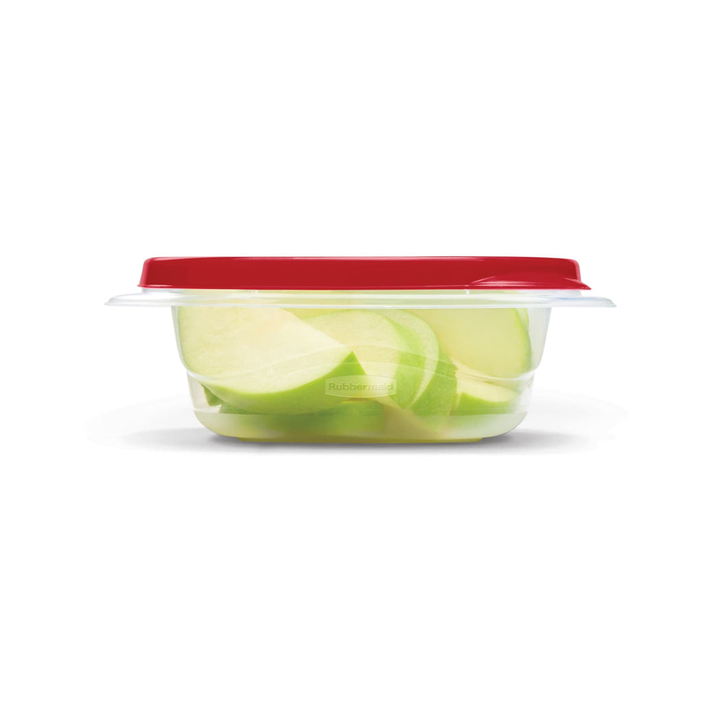 1.26-Cup Small Square Food Storage Containers, Ruby Red, 5 pack